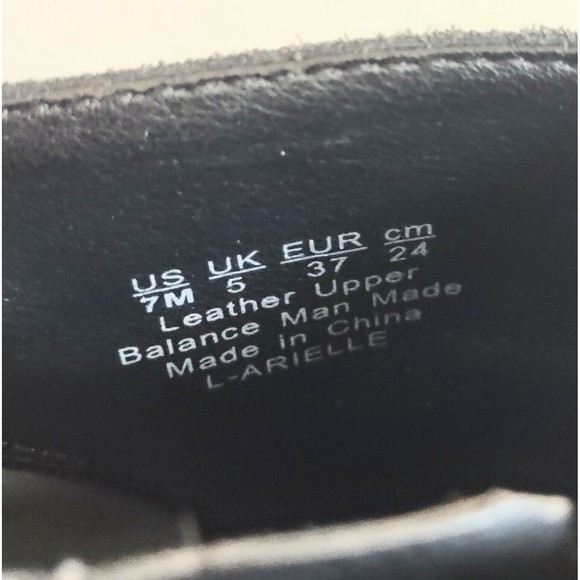 Franco Sarto Boot 7 M Arielle Wedge Buckle Monk Strap Ankle Bootie Black Leather - Picture 8 of 8